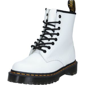 Šněrovací kozačky Dr. Martens černá / bílá