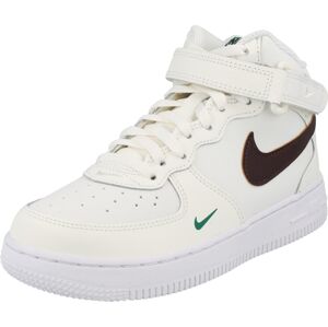 Tenisky 'Force 1' Nike Sportswear krémová / čokoládová / trávově zelená / bílá