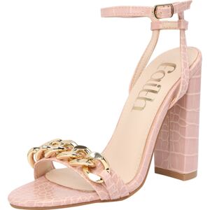 Páskové sandály Dorothy Perkins zlatá / světle růžová