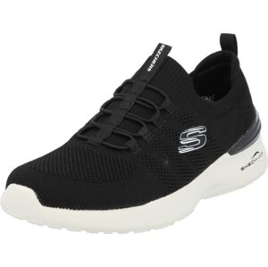 SKECHERS Slip on boty černá / bílá